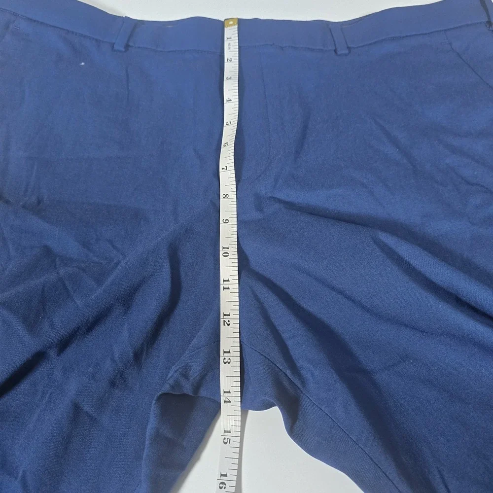 Perry Ellis Travel Luxe Slim Straight Dress Pants 40x32 Estate Blue NWT Flex
